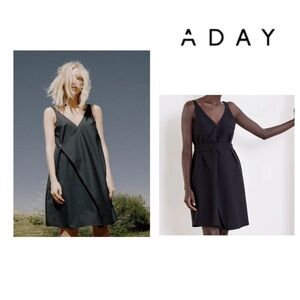Aday over in one wrap dress in black - size XS